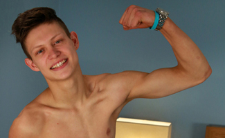 Young Lad Ryan Shows Off His Cock and Hole and Cums Bucket Loads!