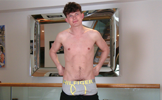 Young & Lean Dustin Shows off His Lean Body & Pumps his Thick Uncut Cock & Shoots Big!