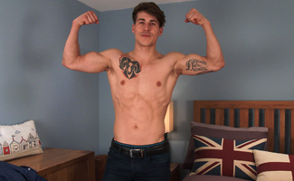 Young Parkour Expert Paolo Shows us his Body & Big Uncut Cock!