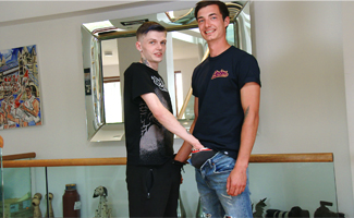 Young Slim Toned Lads Oscar & Tyler  Wank & Suck Each Other's Long Thick Uncut Cocks!
