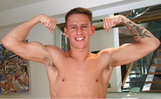 Young Straight Boxer Hugo Wanks his Big Cock & Shoots his Load Everywhere!