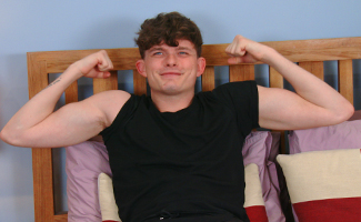 Young Straight Dustin's 1st Ever Manhandling & His Rock Solid Uncut Cock Shoots Big!