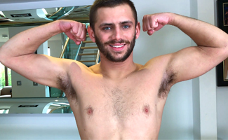 Young Straight Hamilton Wanks his Thick Uncut Cock & Squirts a Big Load all Over the Place!