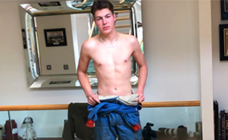Young Straight & Horny Motorsport Racer Jack Stewart gets Manhandled & Shoots his Load!