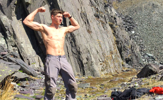 Young Straight Lad Henry Wanks his Uncut Cock Whilst on a Hike in the Mountains!