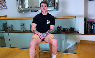 Young Straight Lad Jon Wanks his Huge Uncut Cock & Shoots Loads of Cum Everywhere!
