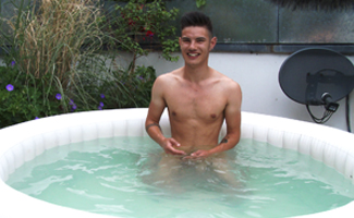 Young Straight Lean Swimmer Tim Shows His Fantastic Uncut Cock!