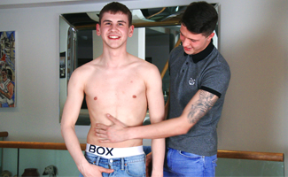 Young Straight Marco's First Man Wank & Suck & it's Lucky Dominic Who Plays with his Big Uncut Cock!