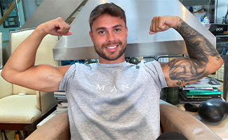 Young Straight & Naughty Lad Shows off his Muscles & Wanks his Huge Uncut Cock & Cums! 