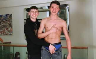 Young Straight Pup Marco gets Wanked by Naughty Dominic & Both Studs Shoot Massive Loads!