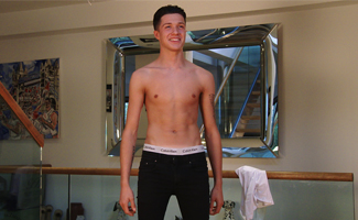 Young Tall Straight Lad Marco Braid Wanks His Big Uncut Cock!