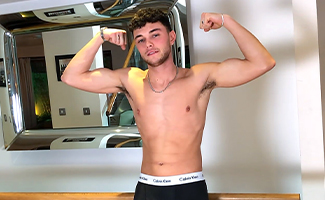 Young Toned Footballer Wanks his Hard Uncut Cock & Squirts a Load of Cum Everywhere!