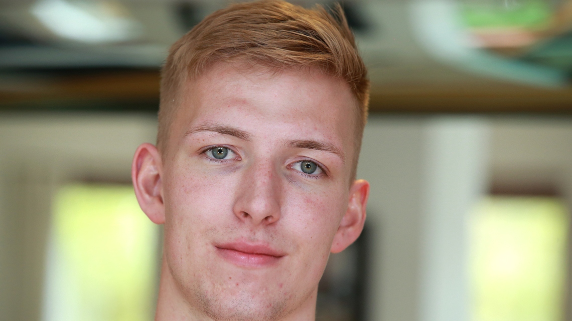 Tall & Muscular Young Blond Pup Christian Shows off his Very Long & Thick Uncut Cock!
